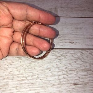 NEW Rose Gold Plated 1.5'' Round Hoop Earrings